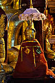 Inle Lake Myanmar. Pindaya, the famous Shwe Oo Min pagoda, a natural cave filled with thousands of gilded Buddha statues. 